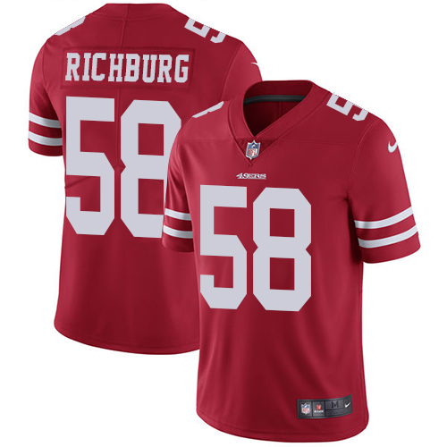 San Francisco 49ers Limited Red Men Weston Richburg Home NFL Jersey 58 Vapor Untouchable